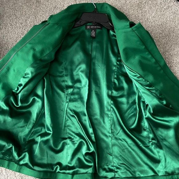 INC green jacket with ruffles - Picture 4 of 4